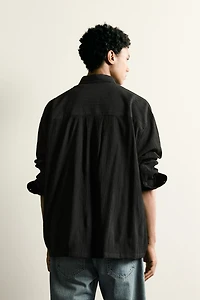 RELAXED FIT TEXTURED OVERSHIRT
