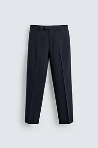 PANTALON DE COSTUME STRAIGHT FIT AVEC LAINE
