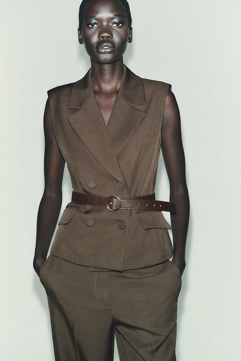 BELTED VEST