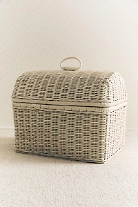 CHILDREN'S RATTAN HAMPER WITH LID
