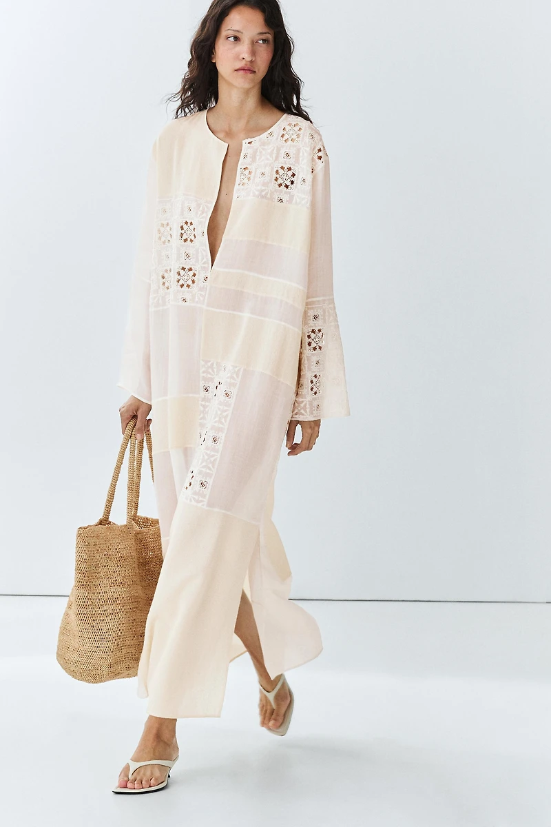 Robe tunique fluide avec broderies