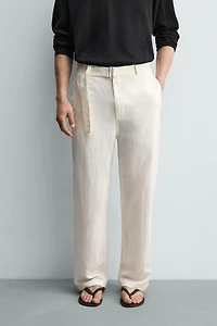 PANTALON RELAXED FIT VISCOSE - LIN CEINTURE