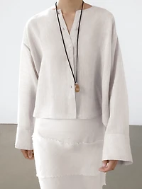 100% linen flowing shirt with buttons