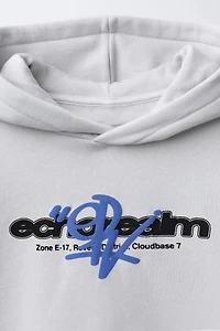 PRINTED HOODIE SWEATSHIRT