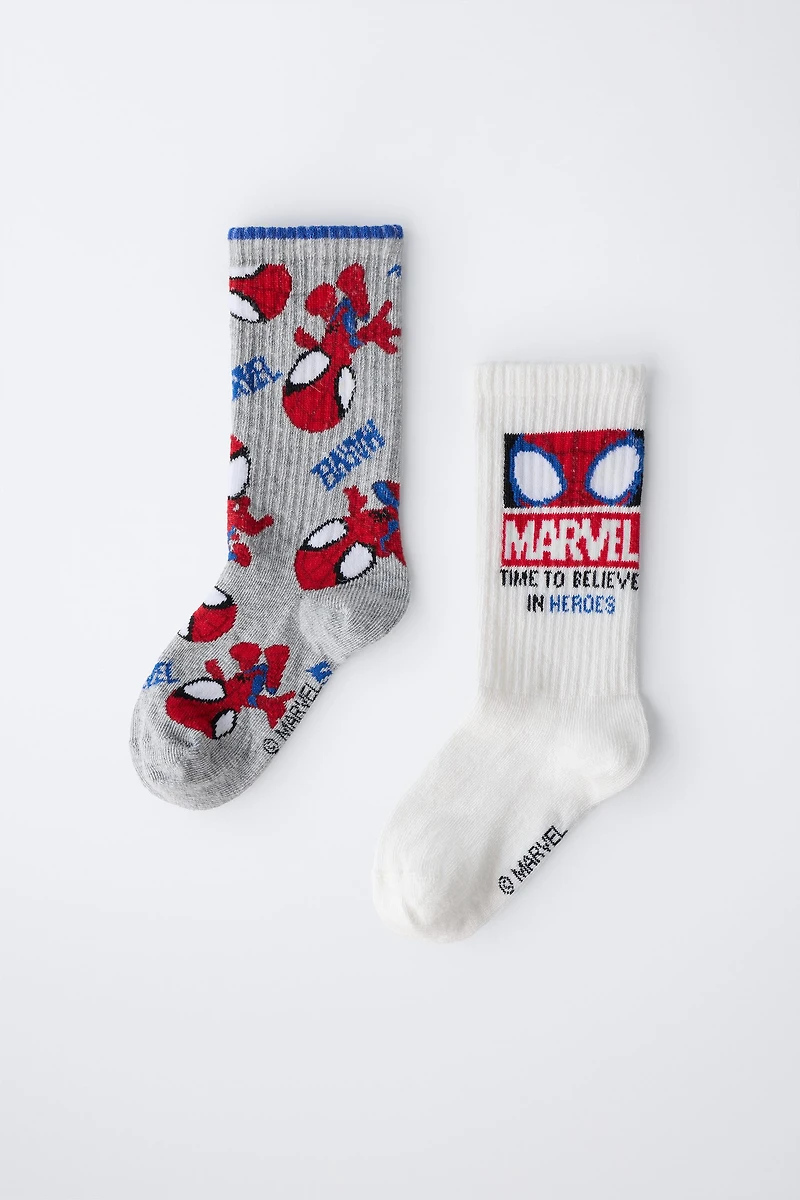 TWO-PACK OF SPIDEY AND HIS AMAZING FRIENDS © MARVEL LONG SOCKS