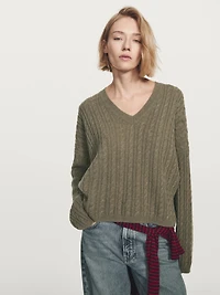 100% cashmere oversize knit sweater