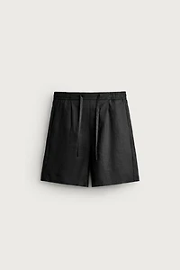 100% LINEN RELAXED FIT SHORTS