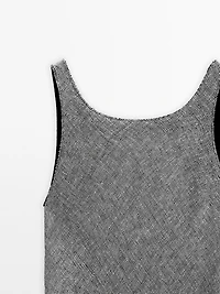 Linen fluid sleeveless dress