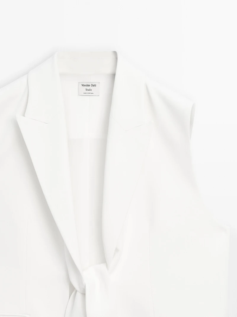 Smart waistcoat with bow detail - STUDIO