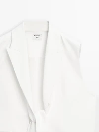 Smart waistcoat with bow detail - STUDIO
