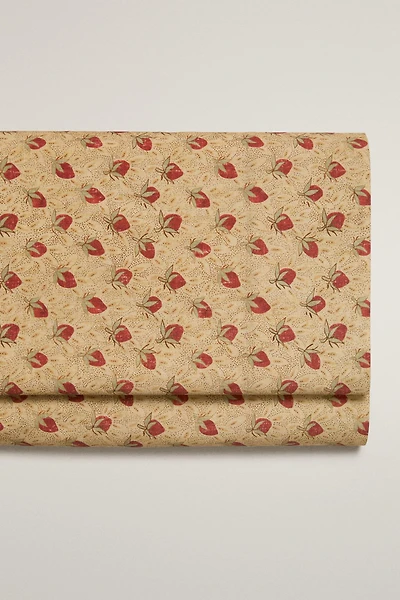KATHARINE POLE STRAWBERRY PERCALE FLAT SHEET