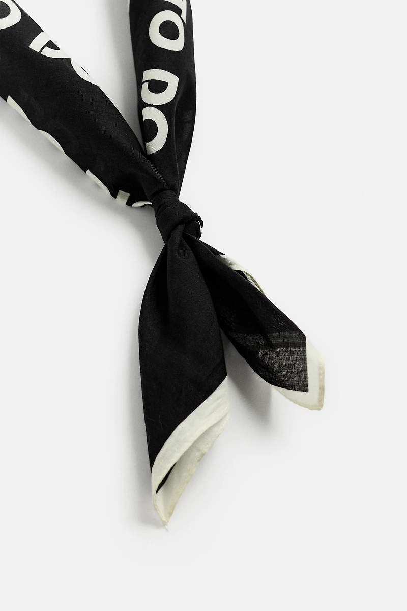 TEXT PRINT BANDANA