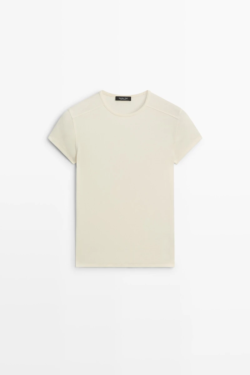 Short sleeve cotton blend T-shirt