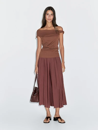 Draped top with knot detail