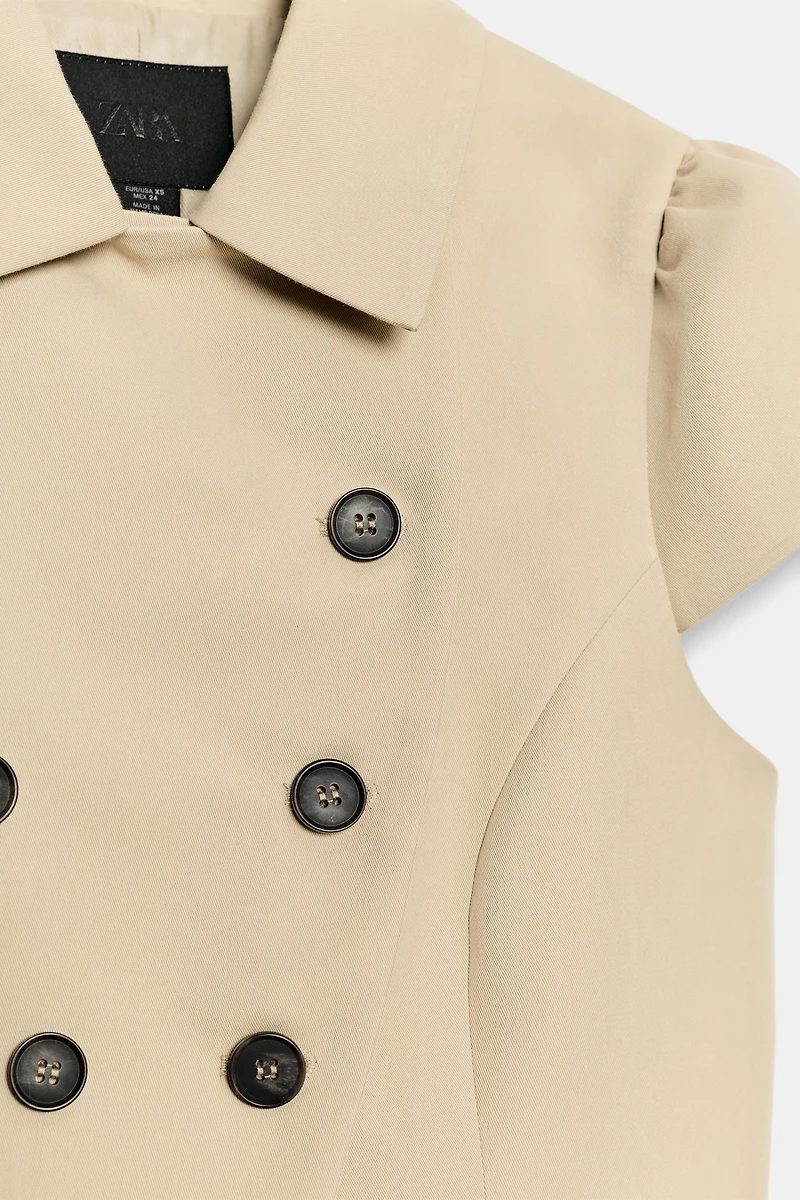 SHORT SLEEVE DOUBLE-BREASTED JACKET