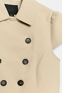 SHORT SLEEVE DOUBLE-BREASTED JACKET