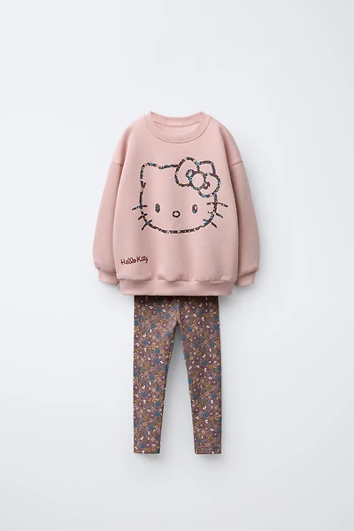 HELLO KITTY © SANRIO SWEATSHIRT AND FLORAL LEGGING SET
