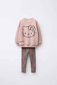 HELLO KITTY © SANRIO SWEATSHIRT AND FLORAL LEGGING SET