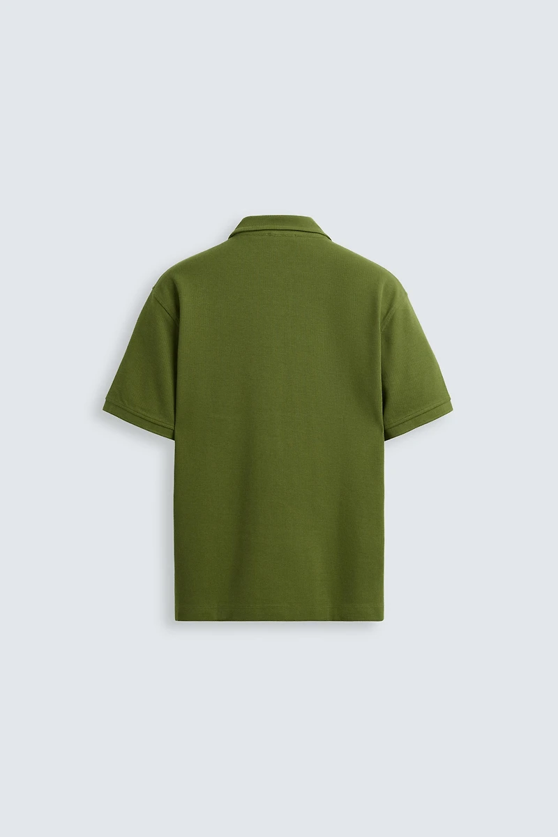 BASIC TEXTURED POLO SHIRT