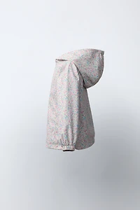 RUBBERIZED FLORAL WATER REPELLENT RAINCOAT