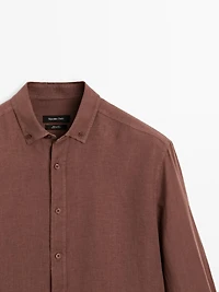 100% linen regular fit shirt