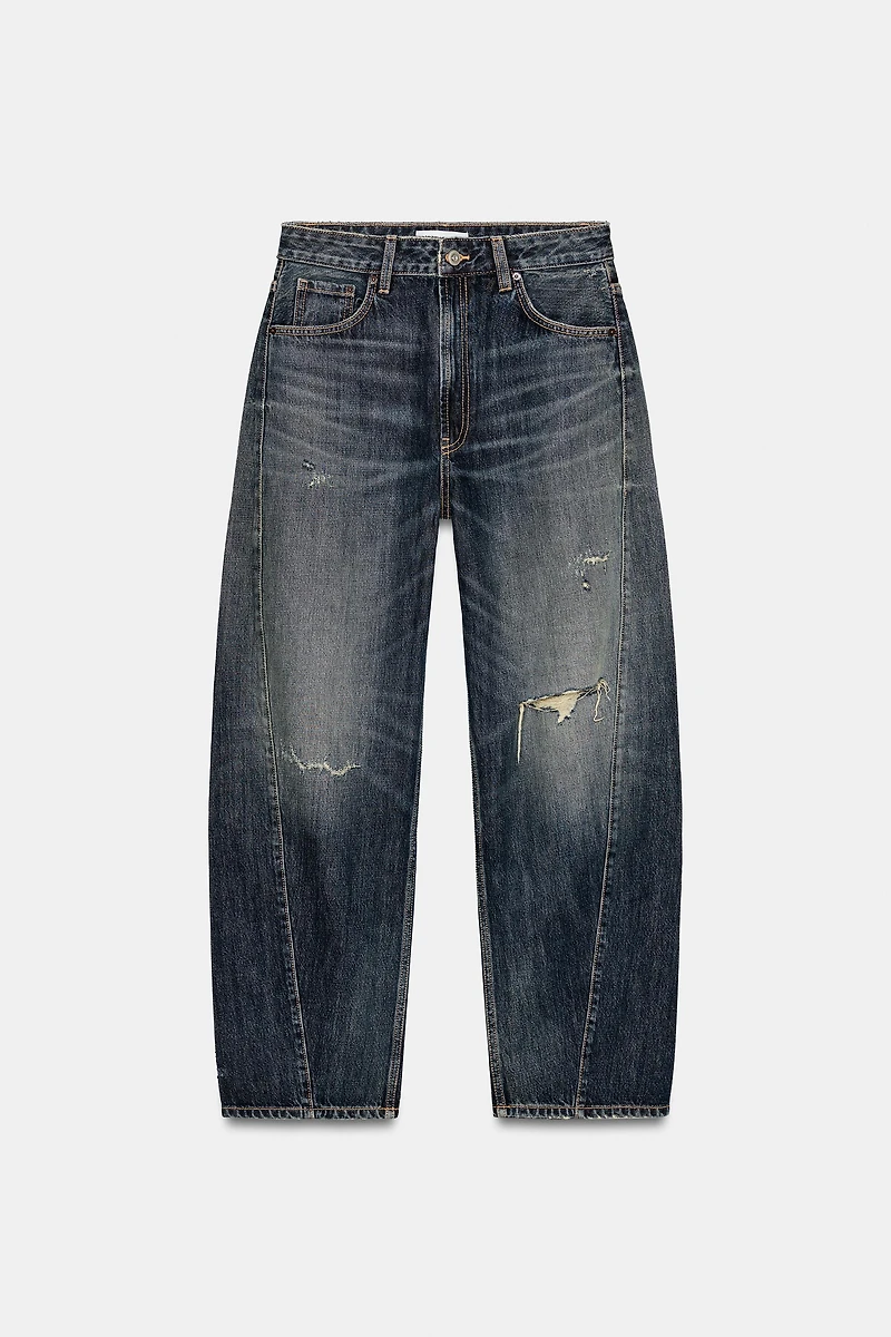 TRF MID-RISE BAGGY BALLOON JEANS