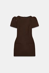 SHORT PLEATED POCKET DRESS