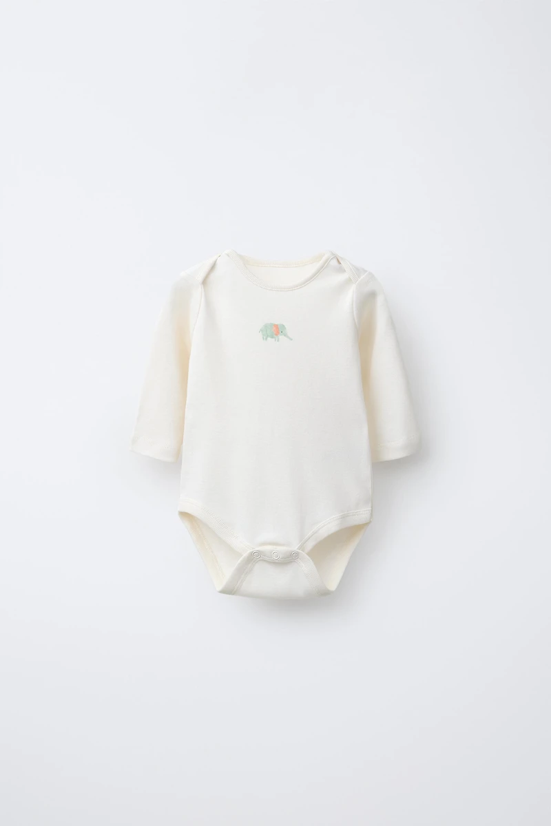 FIVE-PACK OF ELEPHANT BODYSUITS