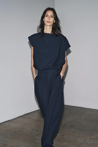 ZW COLLECTION LINEN BALLOON PANTS