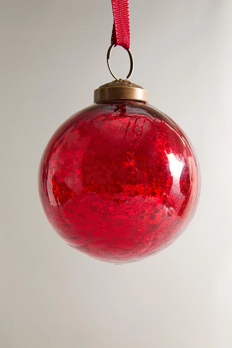 RED CHRISTMAS BALL TREE ORNAMENT