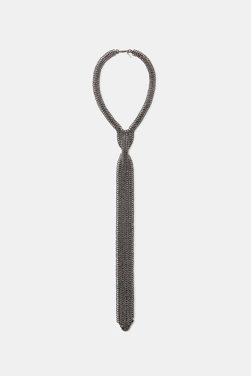 COLLIER CRAVATE MÉTALLIQUE