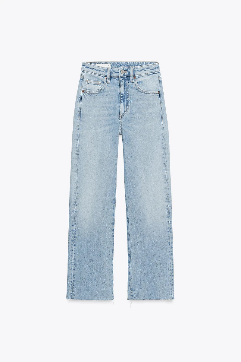 TRF HIGH-WAISTED CROPPED FLARE JEANS
