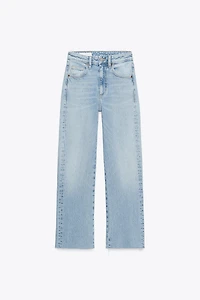 TRF HIGH-WAISTED CROPPED FLARE JEANS