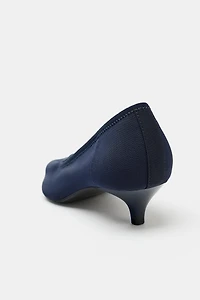 MESH KITTEN HEEL SHOES
