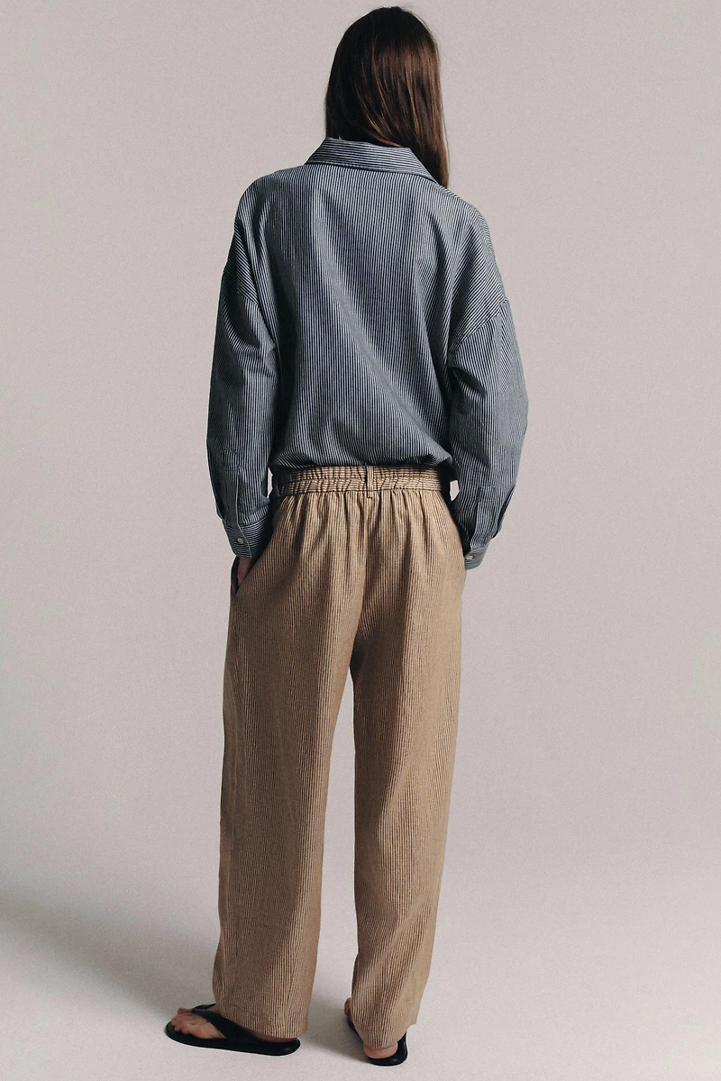 LINEN BLEND DARTED PANTS ZW COLLECTION