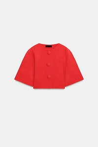 CROPPED KNIT CARDIGAN