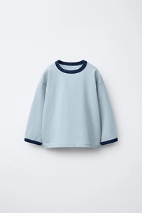 PLAIN CONTRAST RINGER T-SHIRT