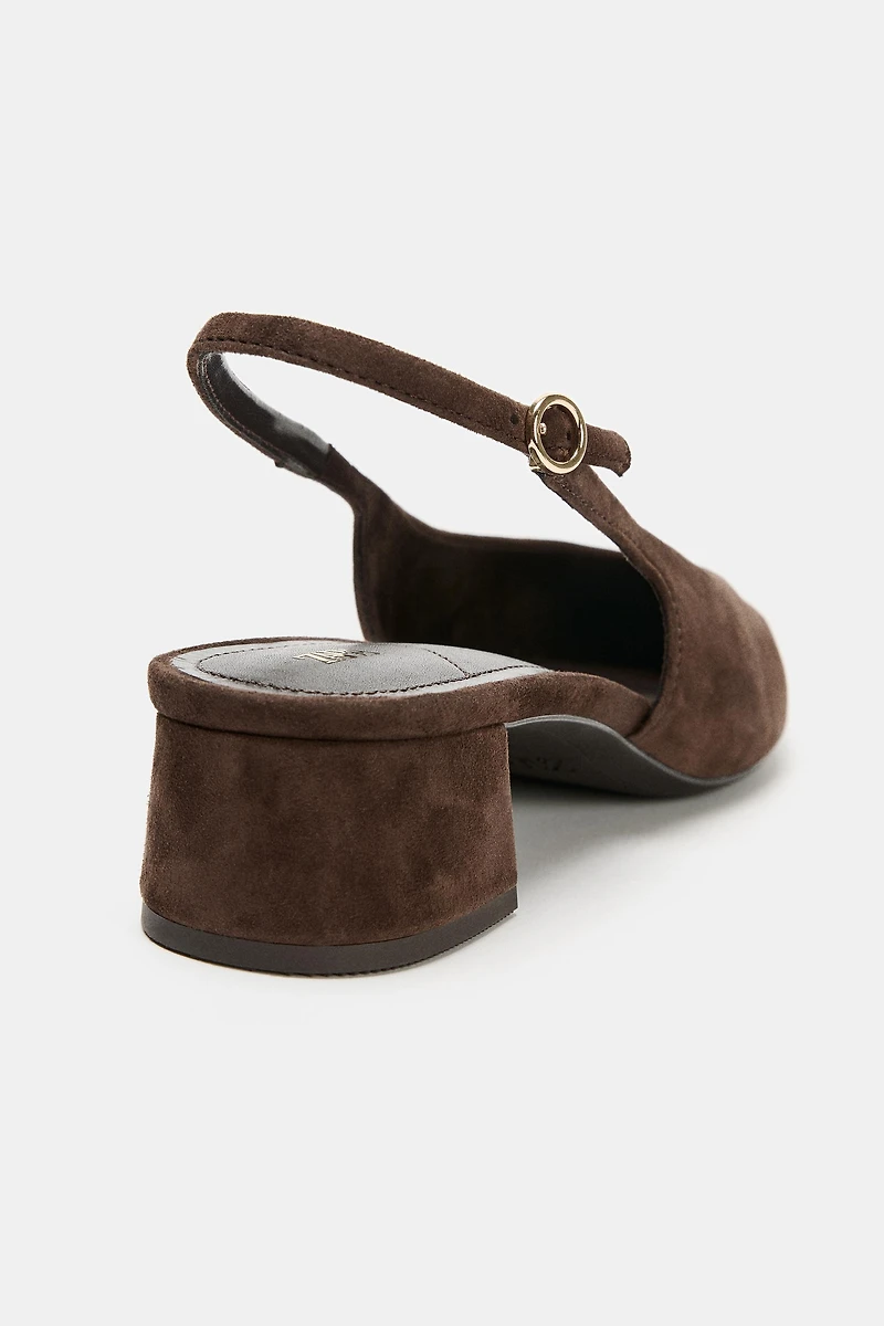 SUEDE SLINGBACKS
