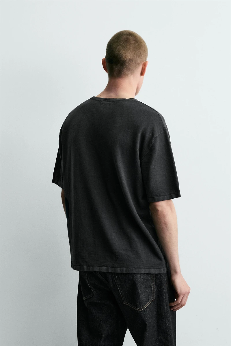 FLAMÉ TEXTURED KNIT T-SHIRT