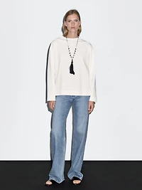 Long sleeve cotton sweatshirt