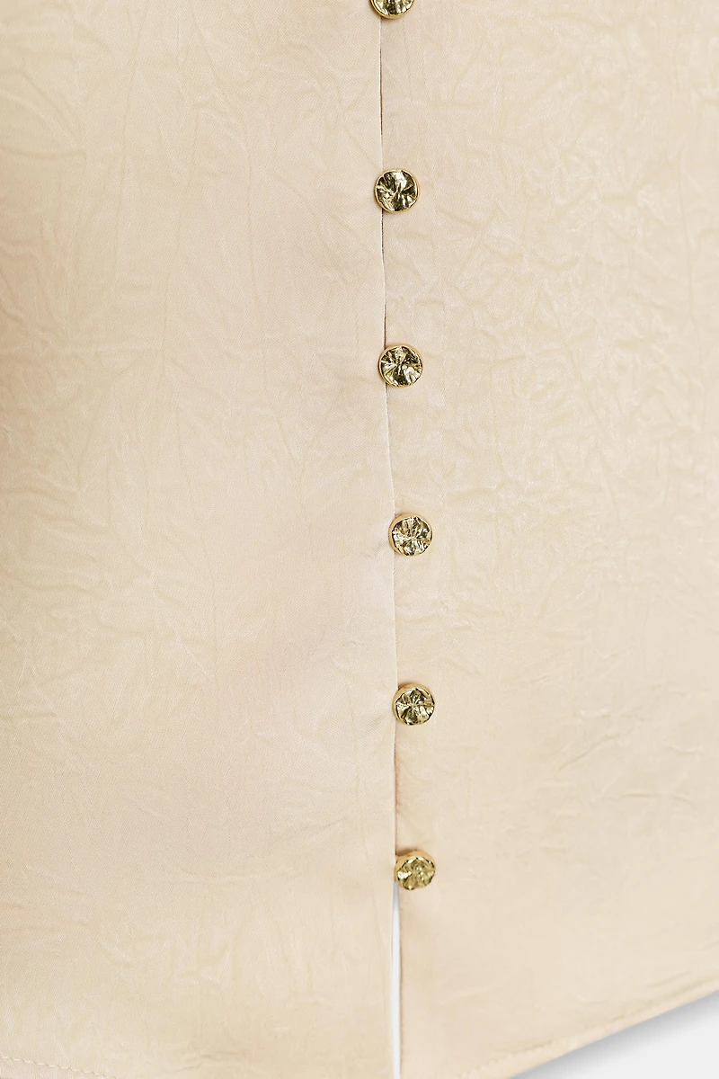 BLOUSE AJUSTÉE EFFET FROISSÉ
