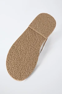 METALLIC LEATHER SANDALS