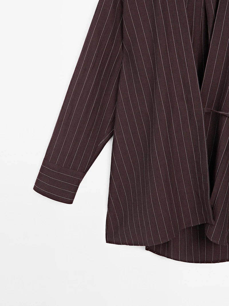 Kimono fluide rayures tennis