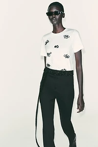JEWELED BOW T-SHIRT
