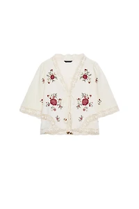 EMBROIDERED FLORAL TOP