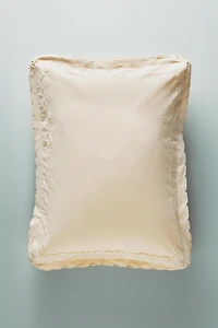 CHILDREN'S THROW PILLOW COVER WITH SCALLOPED EDGE