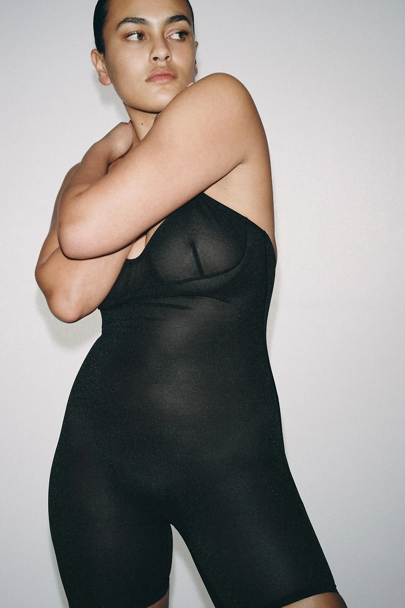 SHORTS BODYSUIT WITH POLYAMIDE
