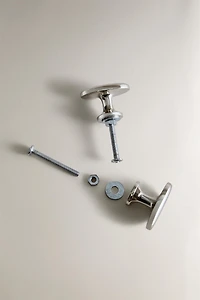 LOT BOUTONS MEUBLE OVALES METAL (LOT DE 2)