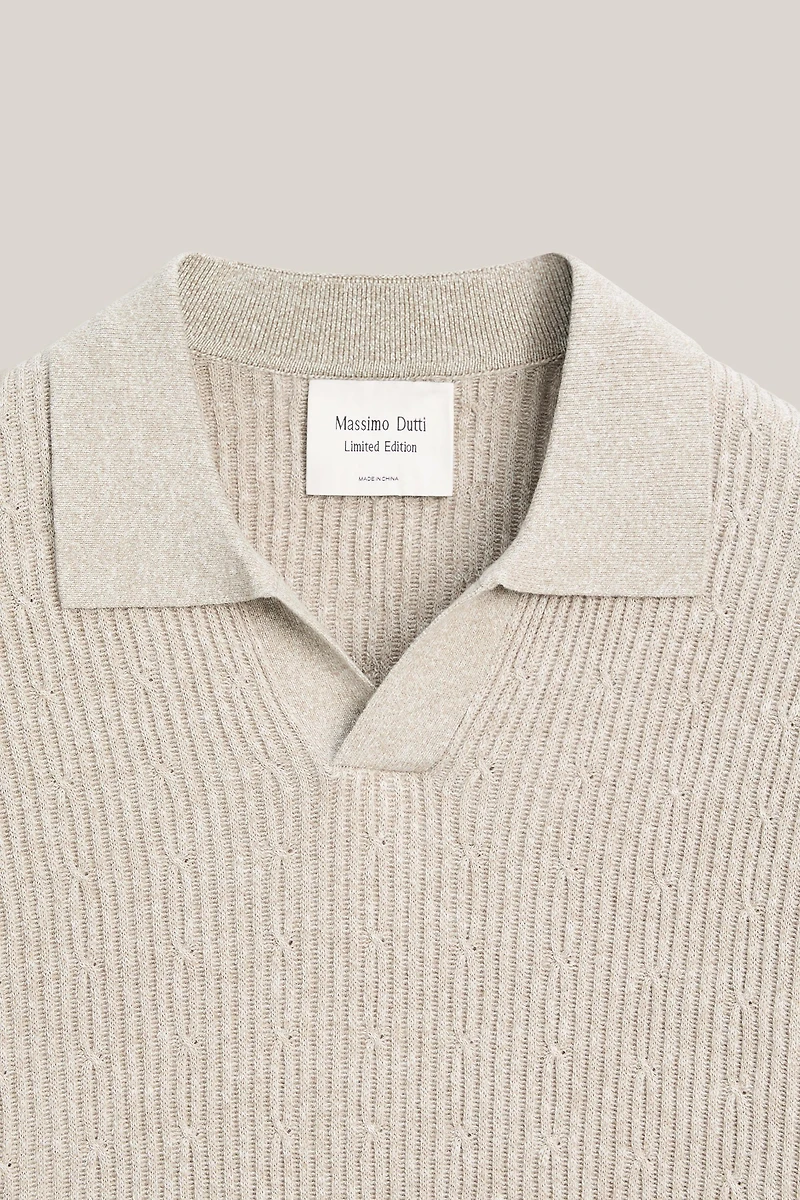 Cable-knit polo sweater - LIMITED EDITION