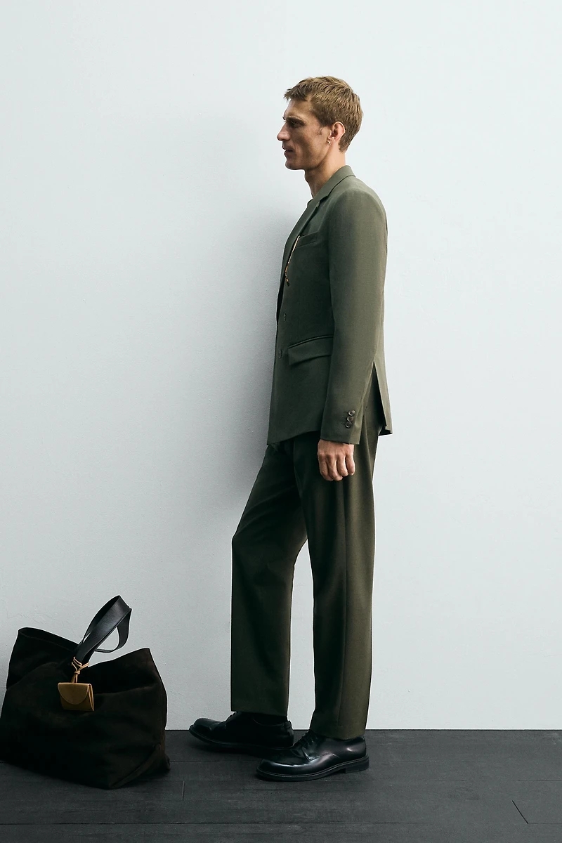 WOOL DOUBLE BREASTED SUIT BLAZER